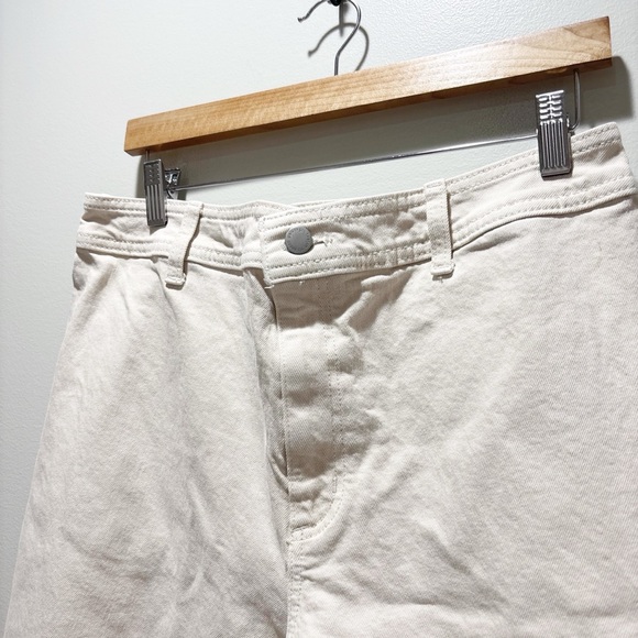 Universal Thread Wide Leg Jeans Ankle Length in Off-White/Cream Pants Size 12 - Picture 4 of 6